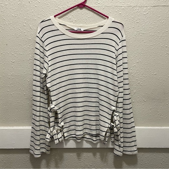LNA Striped Sweater with tie sides - Picture 1 of 8